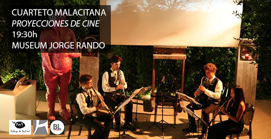 Concierto del Cuarteto Malacitana con proyecciones de cine