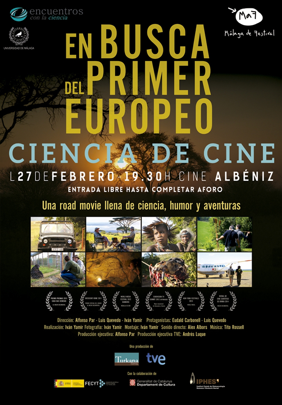 Encuentros con la Ciencia. Ciencia de Cine. Proyección del documental 'En busca del primer europeo' (2011), de Luis Quevedo, Iván Yamir y Alfonso Par