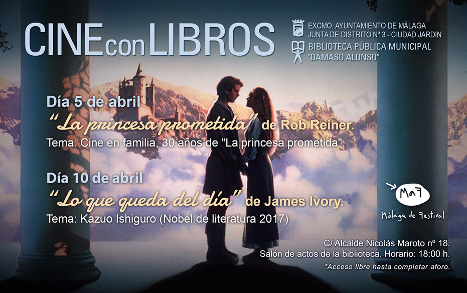 IV Ciclo 'Cine con libros': proyección de La princesa prometida, de Rob Reiner. Especial 30 años