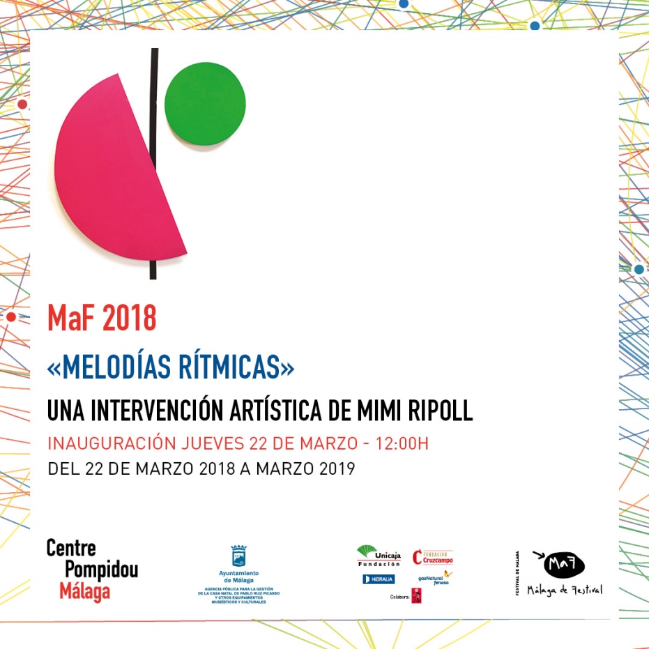 Inauguración de 'Melodías rítmicas', intervención artística de Mimi Ripoll en el Centre Pompidou Málaga