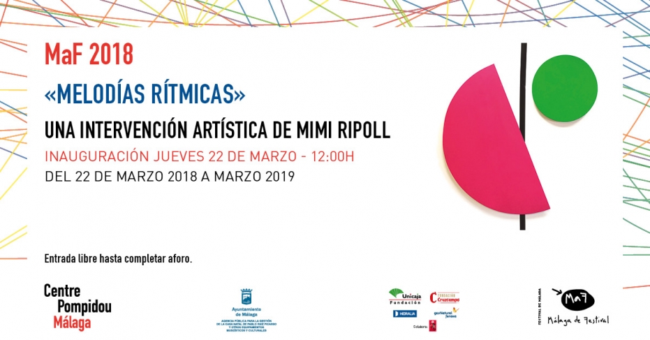 Melodías rítmicas, intervención artística de Mimi Ripoll en el Centre Pompidou Málaga