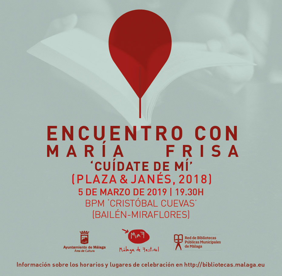 Ciclo Encuentros con autores en las bibliotecas especial MaF,  con María Frisa