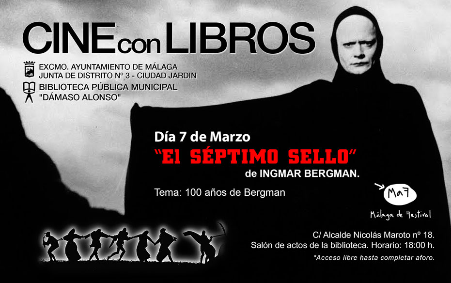 V Ciclo Cine con libros: proyección de El séptimo sello, de Ingmar Bergman