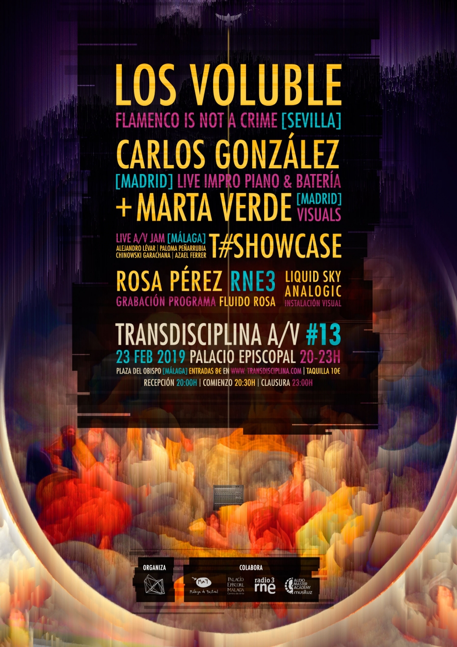 Transdisciplina Especial MaF 2019: Los Voluble, Carlos González y Marta Verde y T#Showcase live A/V Jam. Grabación del programa Fluido Rosa, de Radio3