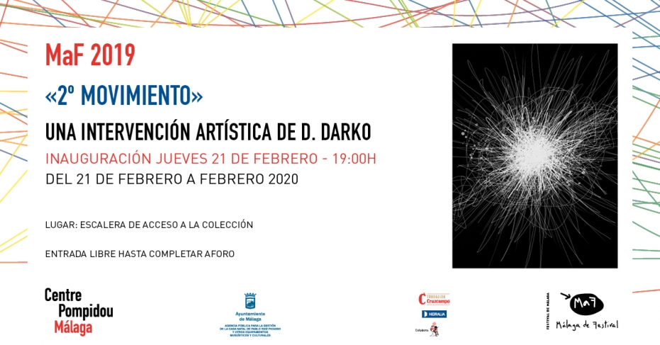 2º Movimiento, intervención artística de D. Darko, en el Centre Pompidou Málaga
