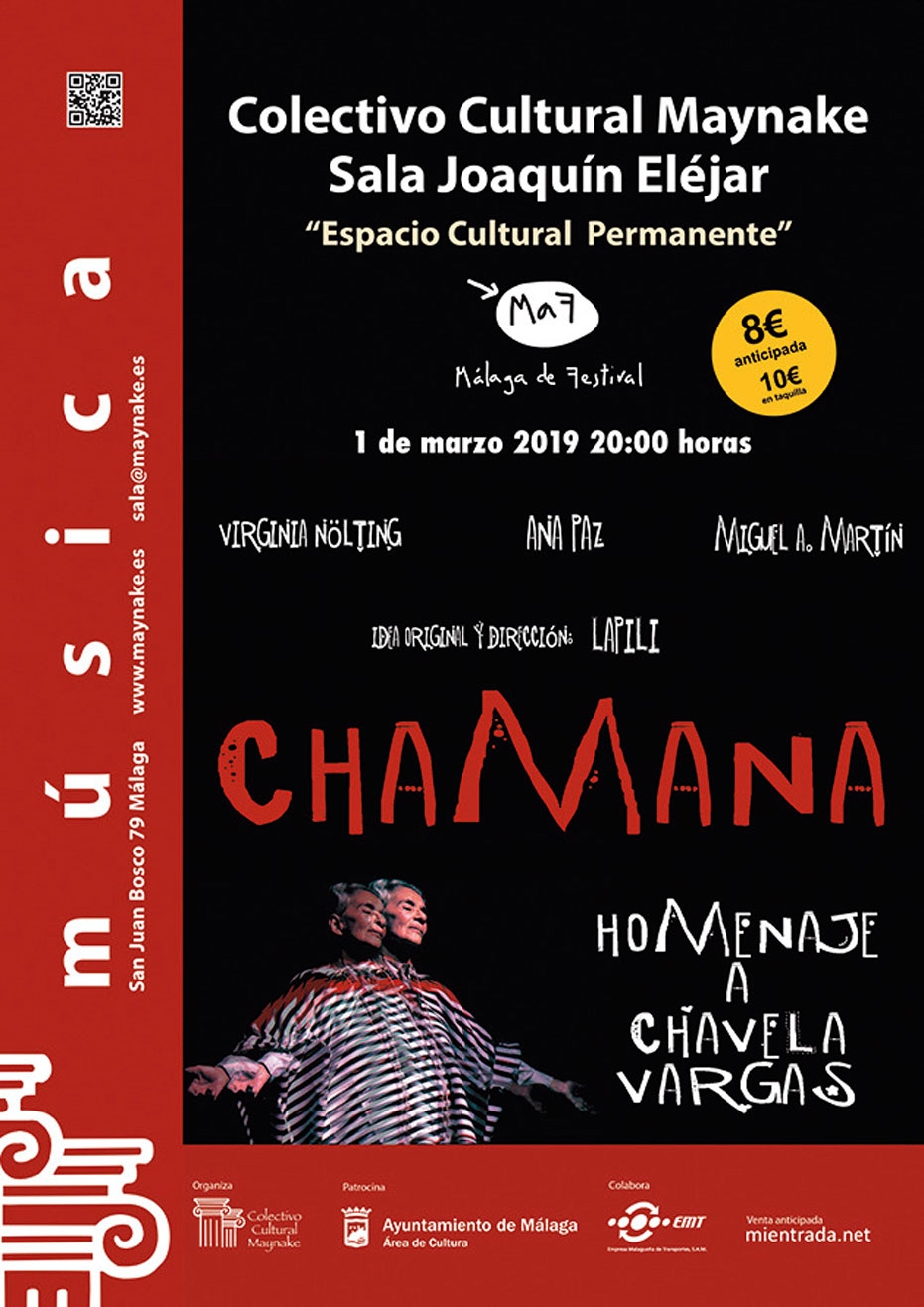 'Chamana': homenaje escénico a Chavela Vargas. Estreno absoluto 