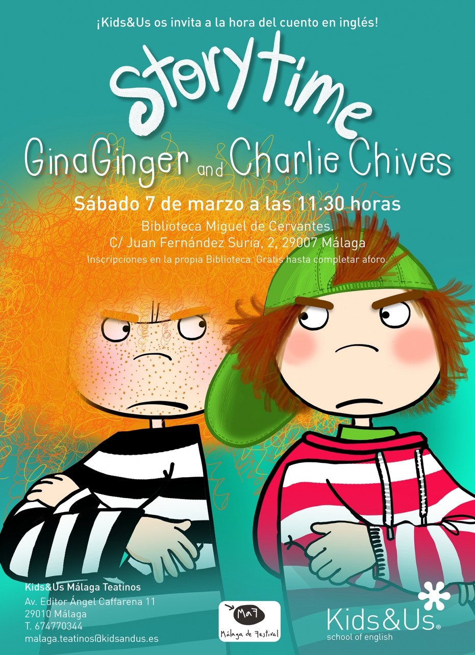 Storytime-cuentacuentos en inglés: 'Gina Ginger & Charlie Chives', a cargo de Kids&Us