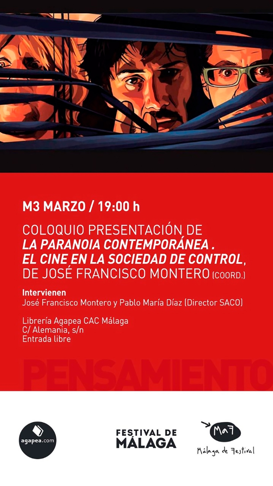 Coloquio presentación de La paranoia contemporánea. El cine en la sociedad de control, de José Francisco Montero (coord.)