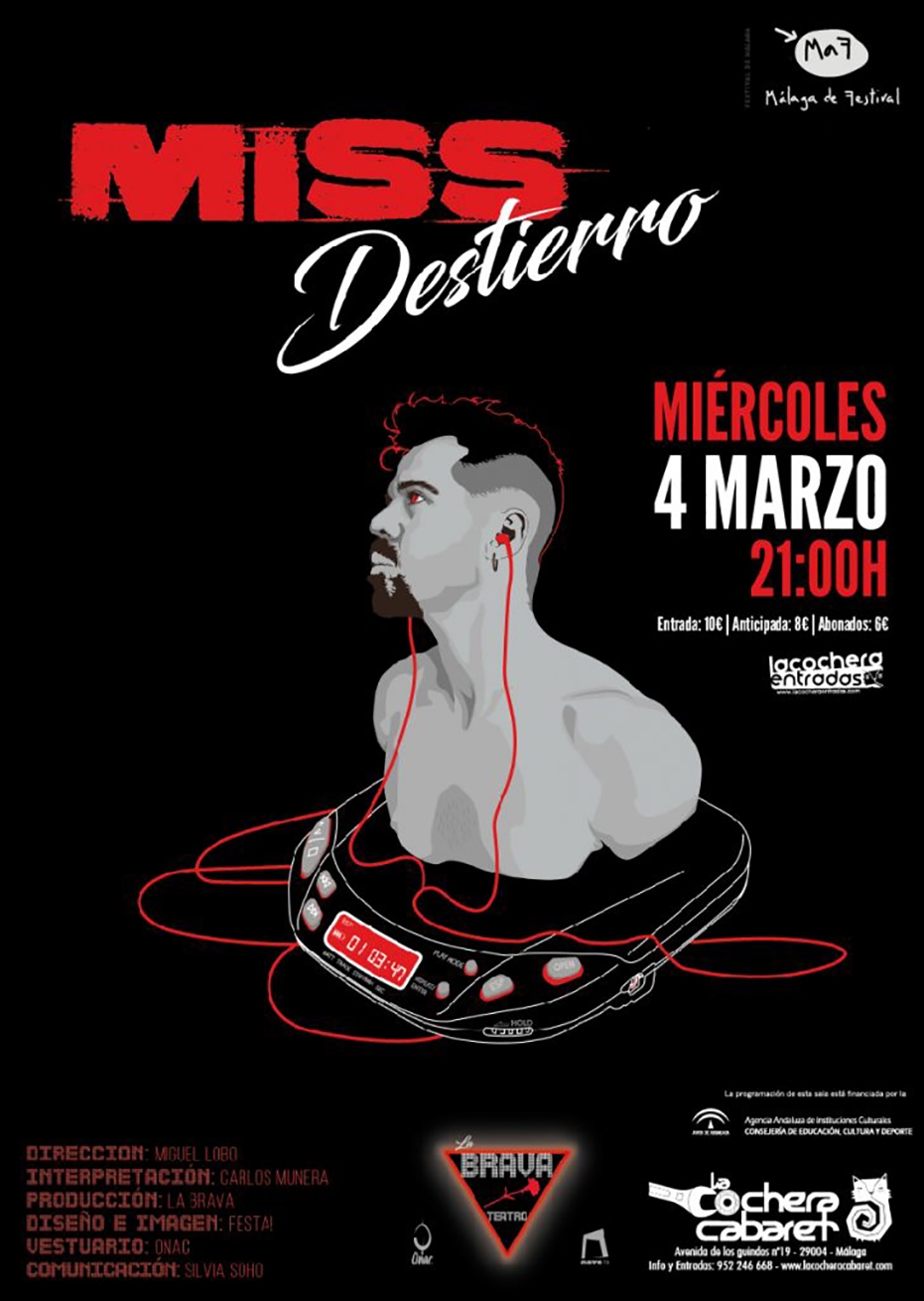 Espectáculo 'Miss Destierro', de La Brava Teatro (Carlos Munera y Miguel Lobo)