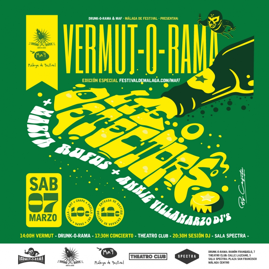 Vermut-O-Rama especial MaF: paellada y concierto de Lie Detectors. Pinchada posterior a cargo de Annie Villamarzo & Marta Rufus