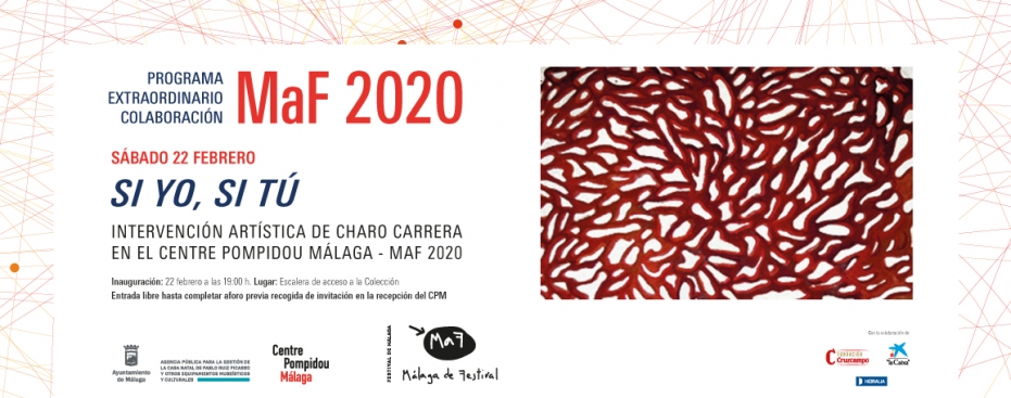 Si yo, si tú, intervención artística de Charo Carrera en el Centre Pompidou Málaga 
