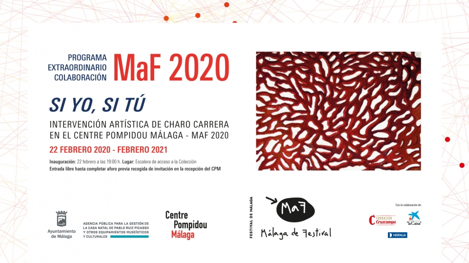 Inauguración de 'Si yo, si tú', intervención artística de Charo Carrera en el Centre Pompidou Málaga