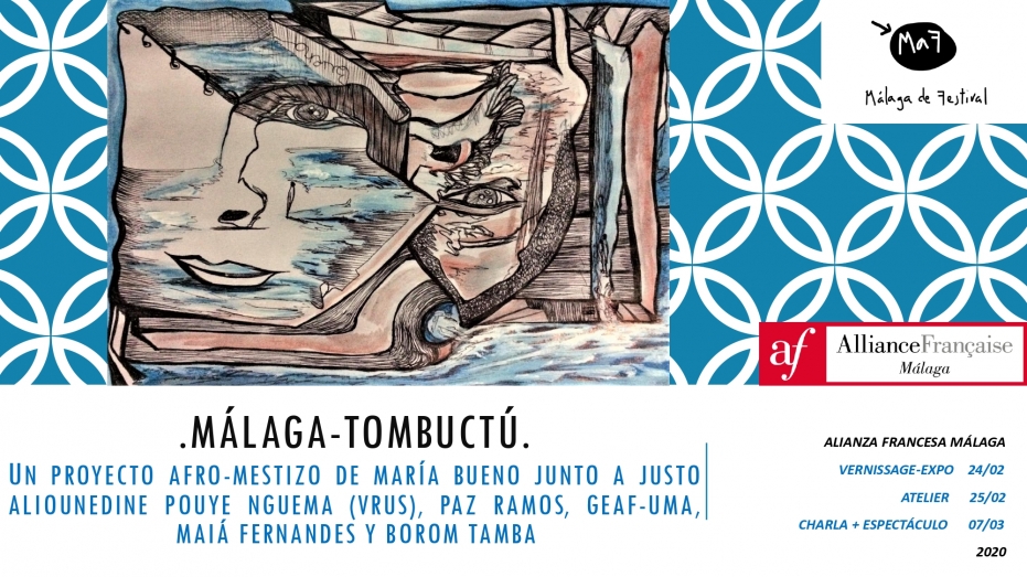 Málaga/Tombuctú (lo afro en el Centro). Actividad creativa para niños y niñas impartida por el colectivo Buenguema 