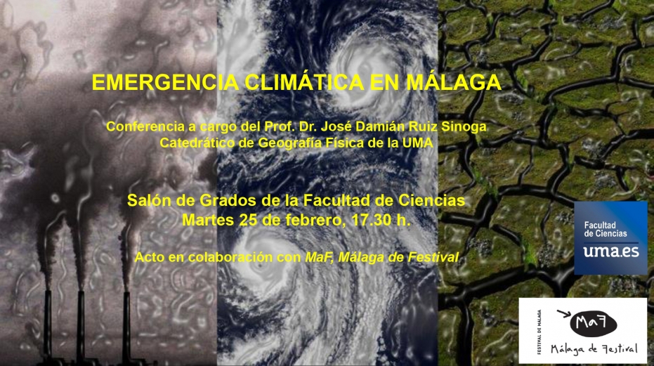 Emergencia climática en Málaga, a cargo de José Damián Ruiz Sinoga
