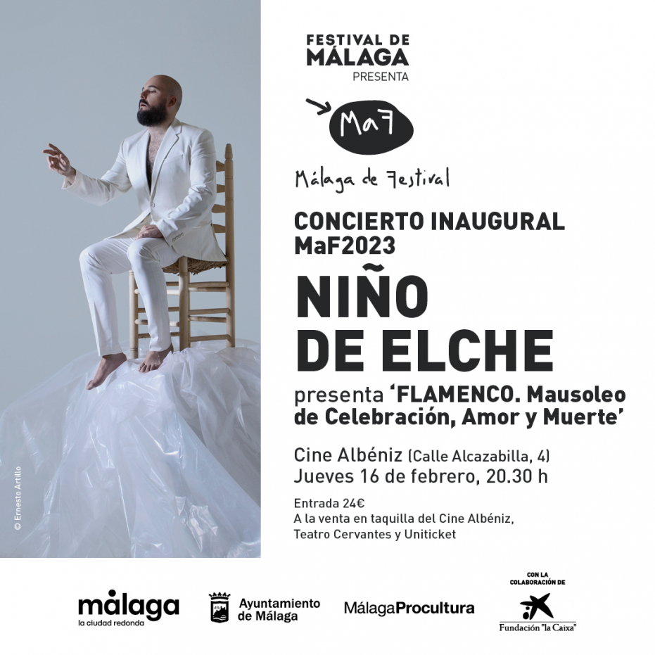 Concierto Inaugural MaF 2023: Niño de Elche presenta FLAMENCO. Mausoleo de Celebración, Amor y Muerte