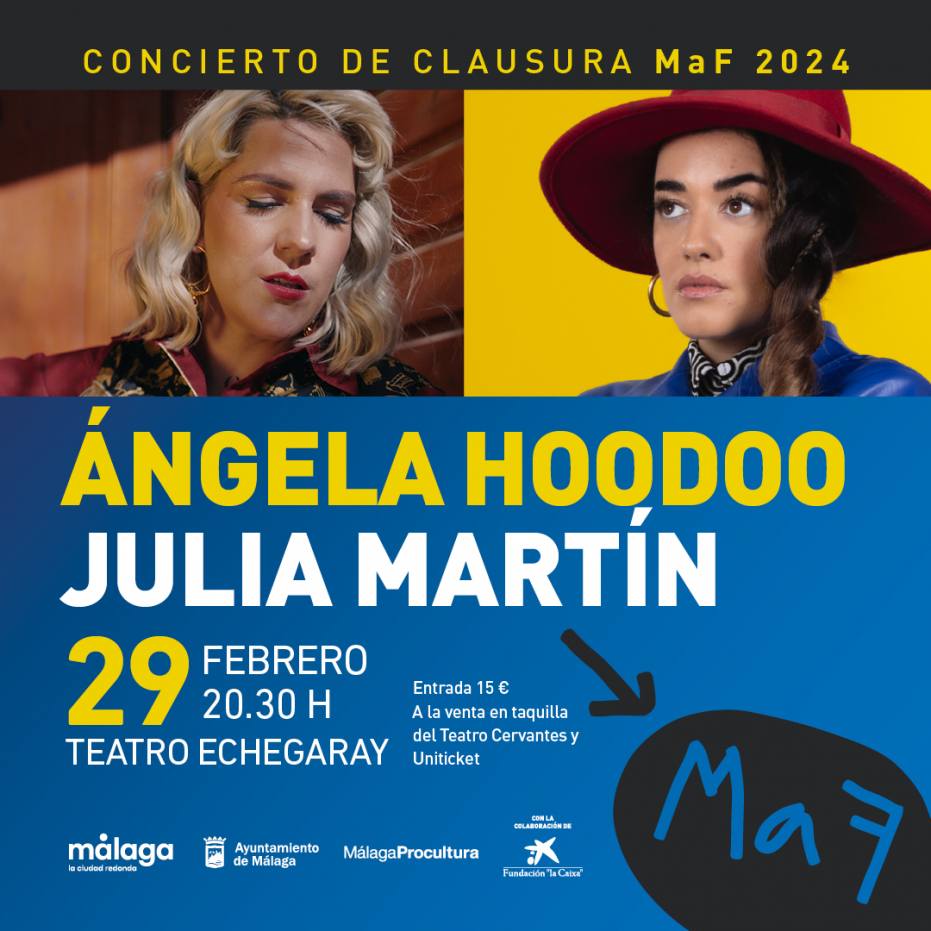 Concierto de Clausura MaF 2024: Ángela Hoodoo y Julia Martín