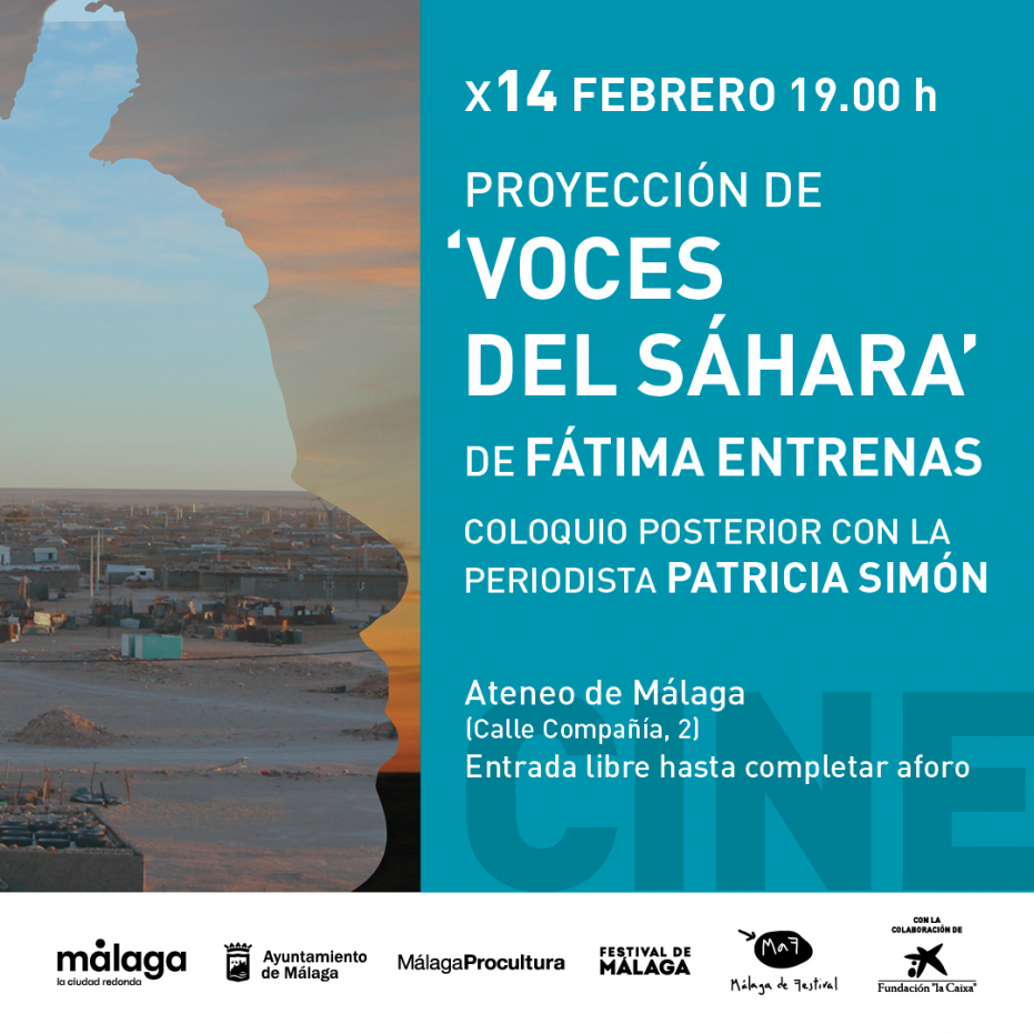 Proyección de ‘Voces del Sahara’, de Fátima Entrenas. Coloquio posterior con la periodista Patricia Simón