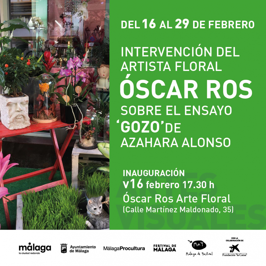 Intervención del artista floral Óscar Ros sobre el ensayo ‘Gozo’, de Azahara Alonso