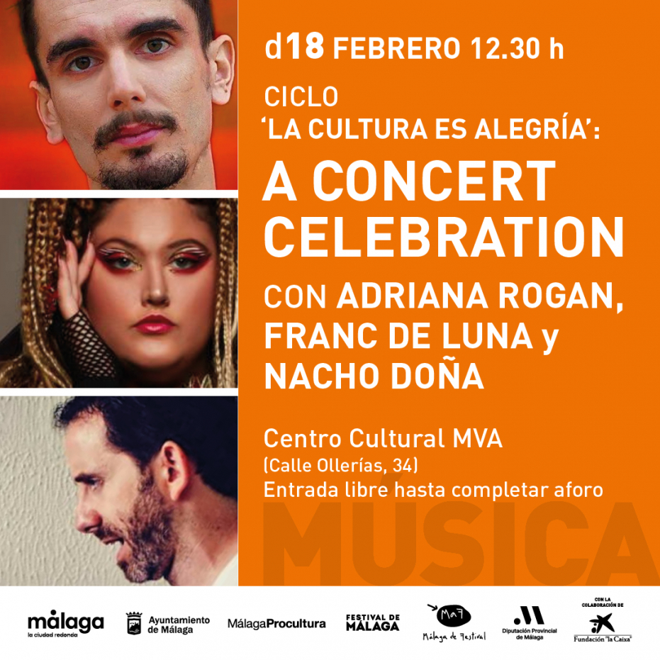 Ciclo ‘La cultura es alegría’: A concert celebration, con Adriana Rogan, Franc de Luna y Nacho Doña