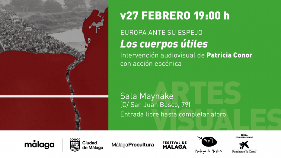 Europa ante su espejo. Los cuerpos útiles. Intervención audiovisual de Patricia Conor con acción escénica del Colectivo La Triangular