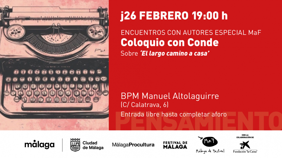 Encuentros con autores especial MaF: coloquio con Conde sobre ‘El largo camino a casa’