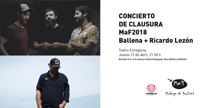 El trío malagueño Ballena y Ricardo Lezón clausuran MaF 2018 este jueves en el Teatro Echegaray