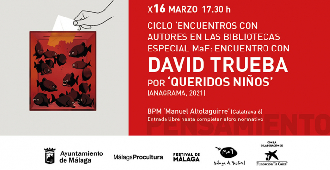 David Trueba cierra los ‘Encuentros con autores’ especial MaF en la biblioteca ‘Manuel Altolaguirre’
